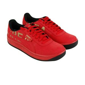 PUMA California Bay Area Red/Gold Suede Shoe